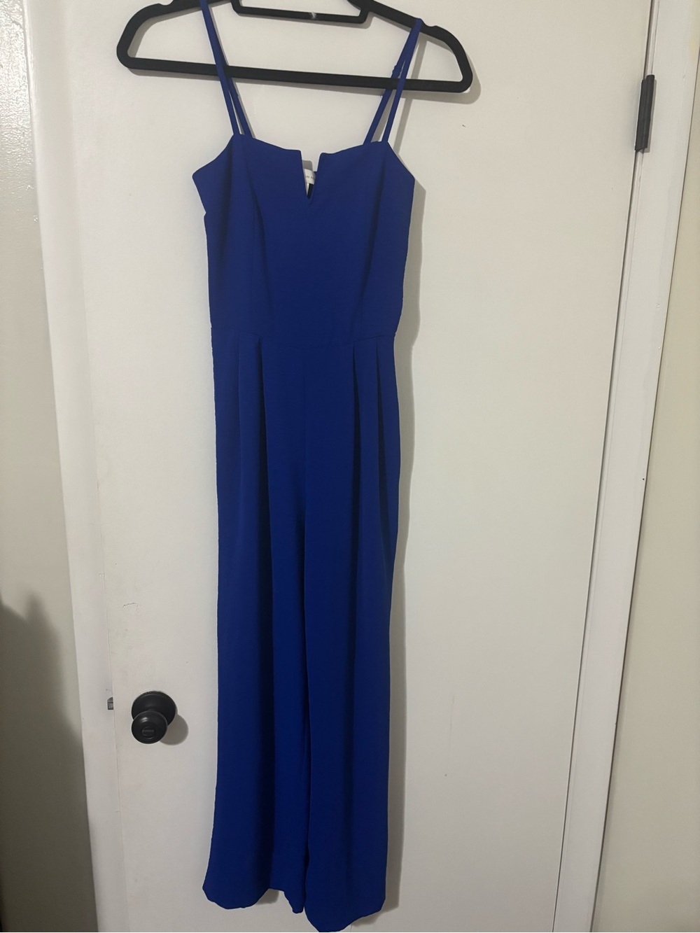 Spaghetti Strap Wide-Leg Jumpsuit in Royal Blue